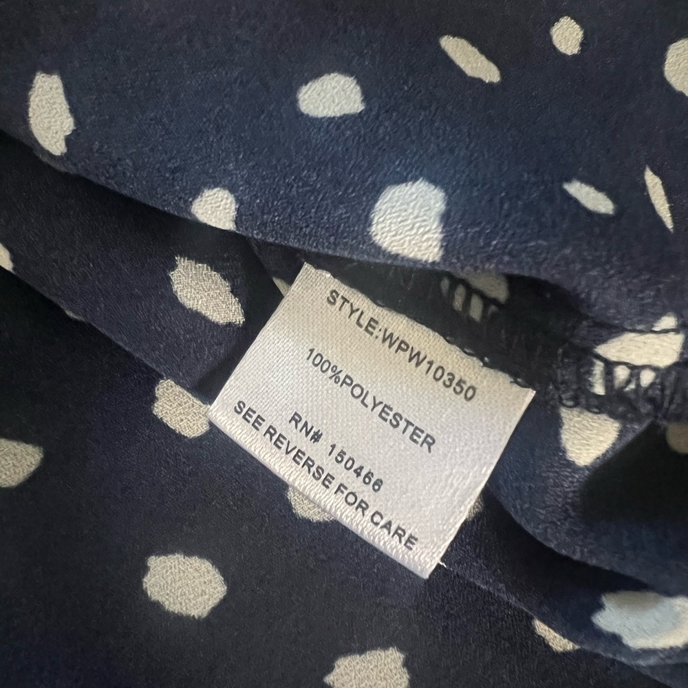 41 Hawthorn Navy and White Polka Dot Blouse - Picture 8 of 8